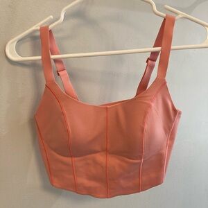 OFFLINE By Aerie Real Me Hold Up! Corset Sports Bra Strawberry mist. Sz Medium